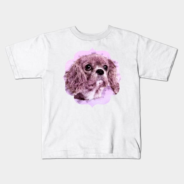 Cavalier King Charles Spaniel Kids T-Shirt by Nartissima